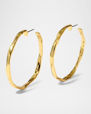 Brut Gold Skinny Hoop Earrings