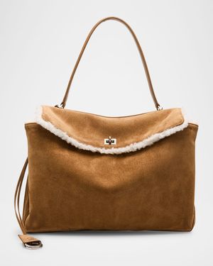 Rodeo Large Suede & Wool Bag