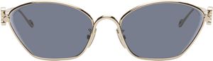 LOEWE Gold Anagram Hexagonal Sunglasses