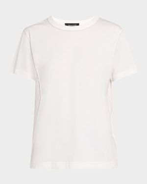 Chain-Trim Crewneck Cotton T-Shirt