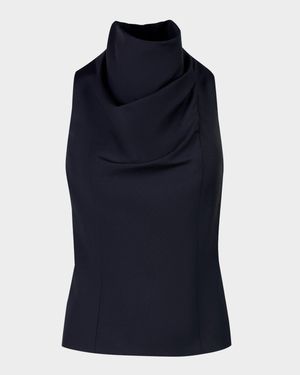 Funnel Neck Sleeveless Top
