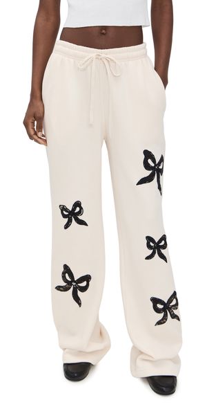 LoveShackFancy Elma Sweatpants Cream M