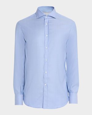 Men's Woven Oxford Spread-Collar Sport Shirt