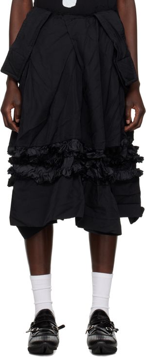 Black Comme des Garçons Black Frills Maxi Skirt