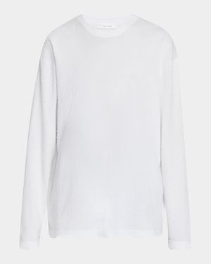Kabira Textured Cotton Long-Sleeve T-Shirt