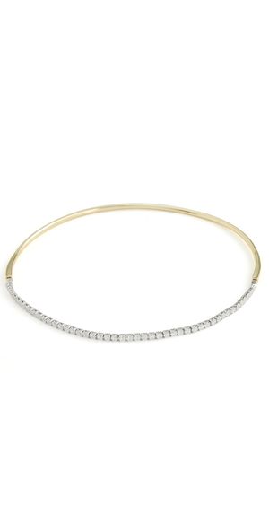 SHASHI Nikita Half Tennis Necklace Gold One Size