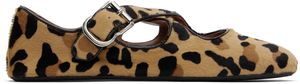 ALAÏA Brown & Black Criss Cross Ballerina Flats