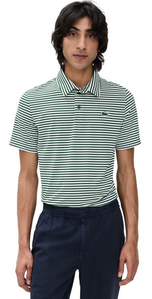 Lacoste Regular Fit UV Protect Golf Polo Shirt Vert/Blanc S