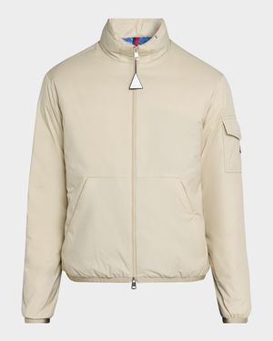 Men's Nylon Jacket with Stowaway Hood