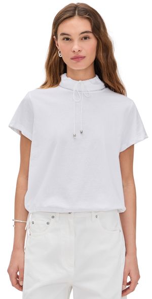Simonett High Neck Drawstring Tee White L