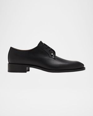 Men's Chambeliss Collar-Pin Leather Derby Shoes