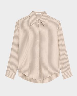 Parave Button Down Silk Blouse