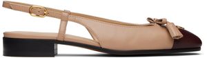 Valentino Garavani Pink & Burgundy Valet Du Roi Slingback Ballerina Flats