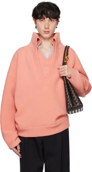 Bottega Veneta Pink Compact Wool Sweater