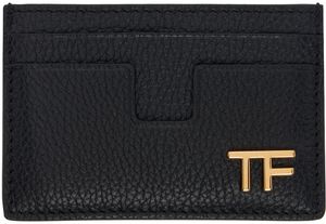 TOM FORD Black Grain Leather Card Holder