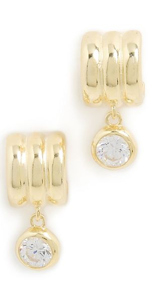SHASHI Robyn Huggie Earrings Gold One Size
