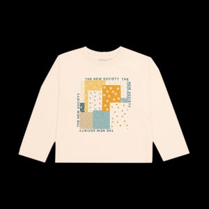 The New Society - Tee-shirt col rond en coton sérigraphié - Taille 8A - Beige