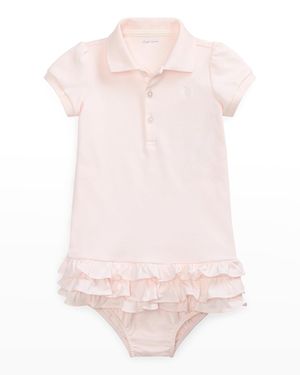 Cupcake Ruffle Hem Polo Dress With Bloomers, Size 6M-18M