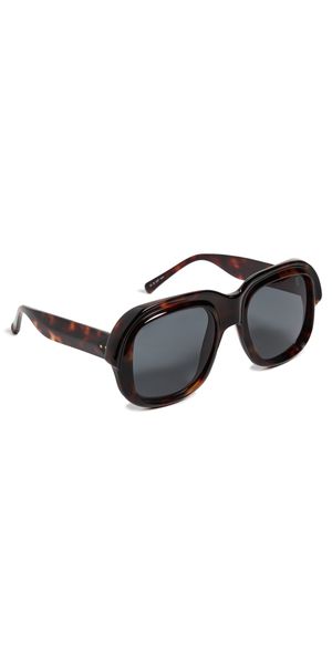 Dries Van Noten Round Sunglasses Tortoiseshell/Gold/Grey One Size