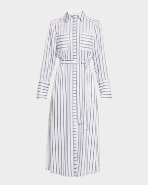 Miriam Striped Midi Shirtdress