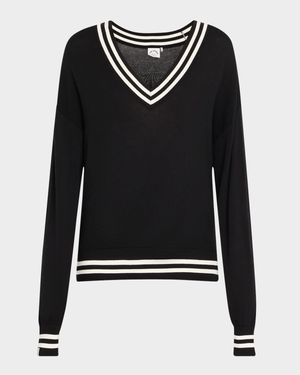 Duet V-Neck Knit Sweater