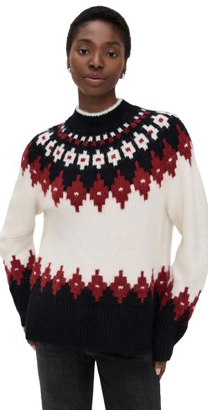 Pistola Astrid Fair Isle Sweater White Oxblood Fair Isle XS
