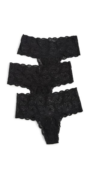 Cosabella Never Say Never Comfy Thongs 3 Pack Mandorla/Pink Lilly/White L/XL