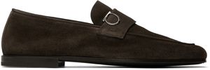 Ferragamo Brown Gancini Ornament Loafers