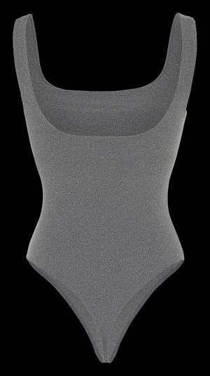 Girlfriend Collective - Body de sport côtelé - Taille 4XL - Gris