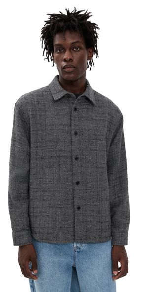FRAME Tweed Overshirt Grey Melange M