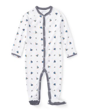 Teddy Bear Printed Coverall, Size Newborn-9 Months