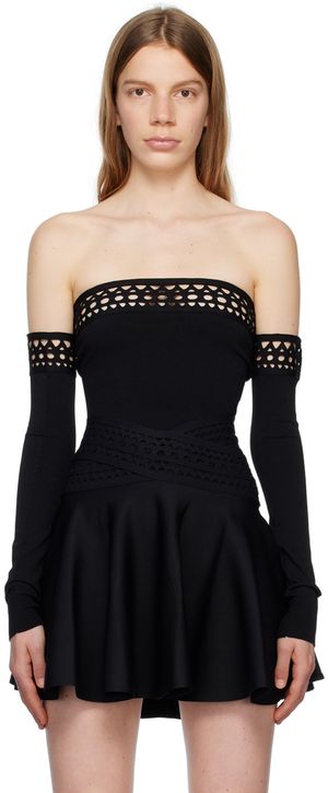 ALAÏA Black Vienne Bodysuit