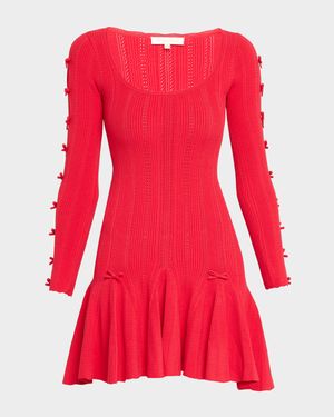 Seychelle Bow Pointelle Mini Dress
