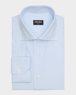 Men's Micro-Check Trofeo Cotton Dress Shirt