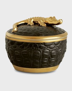 Gold Crocodile Candle