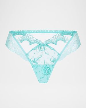 Princesse Iris Scalloped Lace & Tulle Thong