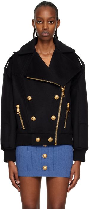 Balmain Black Notched Lapel Jacket