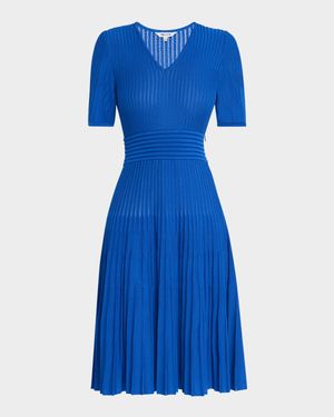 Modern-Fit Ribbed Knit Dress