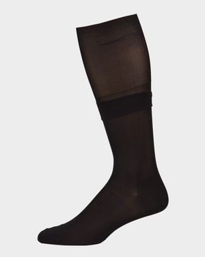 Men's Over-Calf Silk Dress Socks