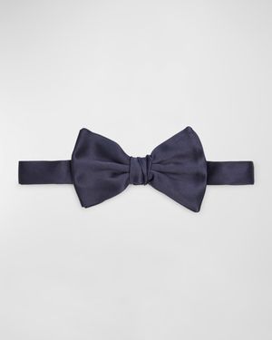 Men's Solid Silk Bow Tie
