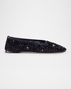 Balla Crystal Mesh Ballerina Flats