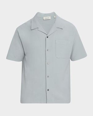 Men's Relaxed Jacquard Camp Shirt