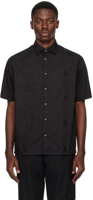 Emporio Armani Chemise noire à col classique