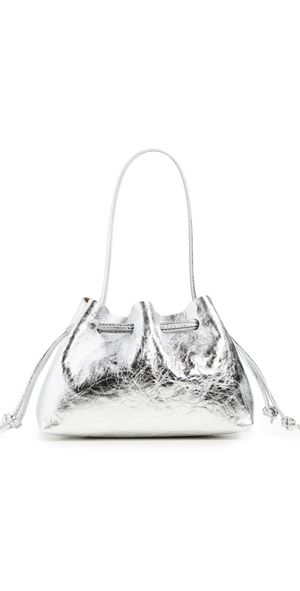 Mansur Gavriel Drawstring Pouchette Silver One Size