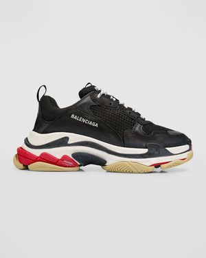 Men's Triple S Mesh Leather Sneakers