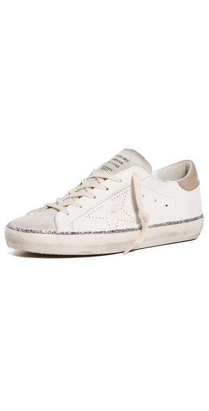 Golden Goose Super-star Skate With Edge Around Leather Sneakers White/Ice/Silver/Beige 35