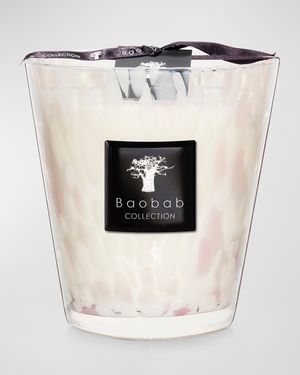 White Pearls Candle, 6.3"