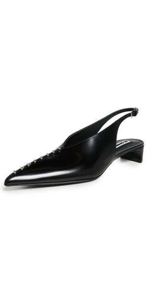 Jil Sander Sling Back Pumps Black 40