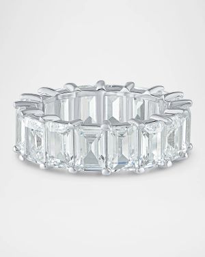 Emerald Cubic Zirconia Eternity Band Ring