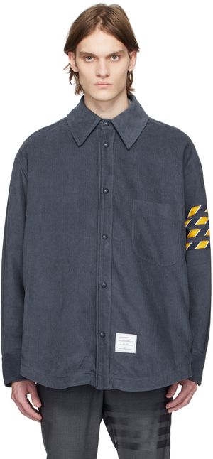 Thom Browne Chemise bleu marine à quatre rayures